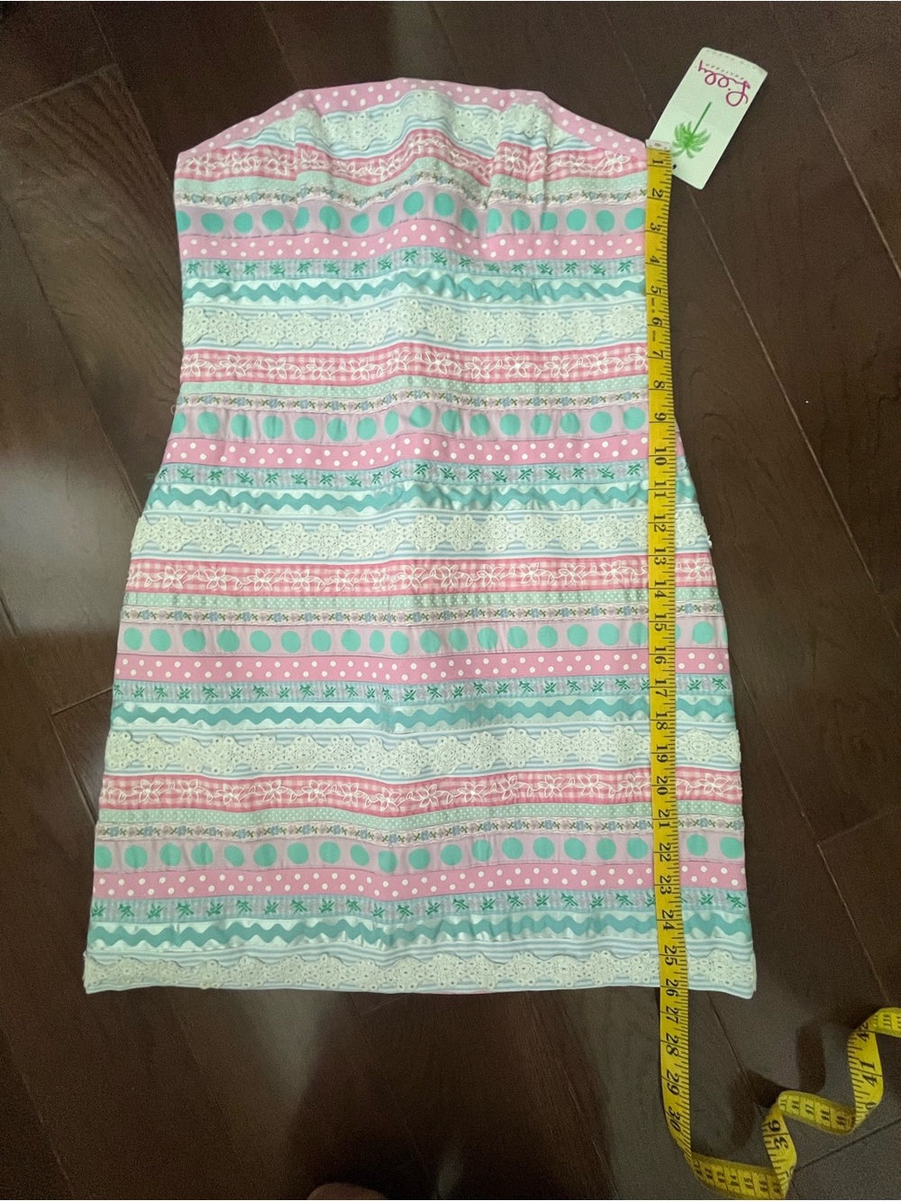 NWT Lilly Pulitzer White Label Flirty Strapless Dress – Ribbon - Picture 5 of 5